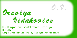 orsolya vidakovics business card